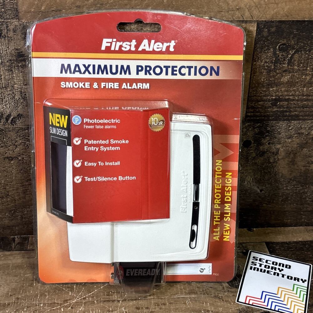 First Alert P900EMaximum Protection Smoke & Fire Alarm White Slim Design